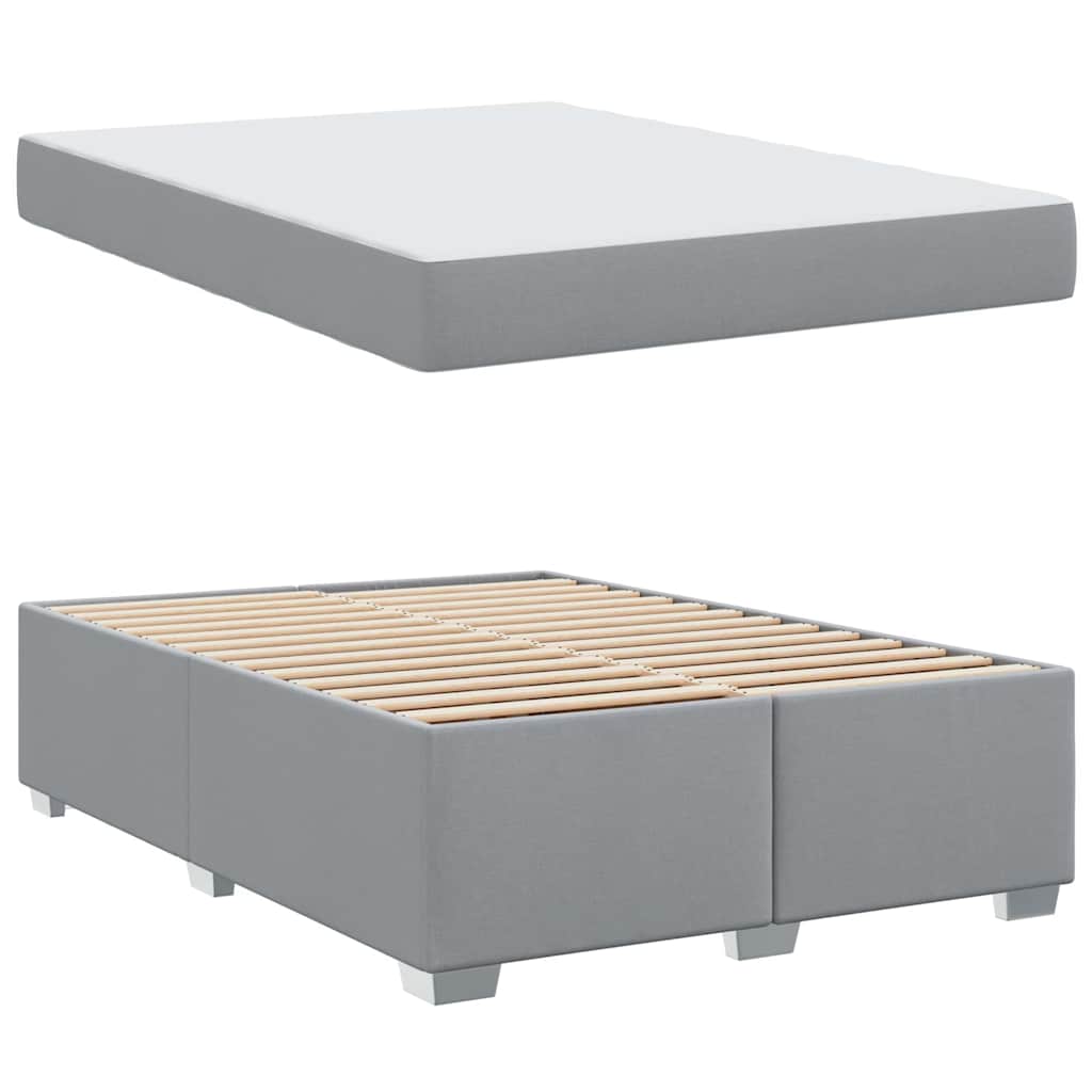 Struttura del letto Grigio chiaro 140 x 200 cm Tessuto | homemem39