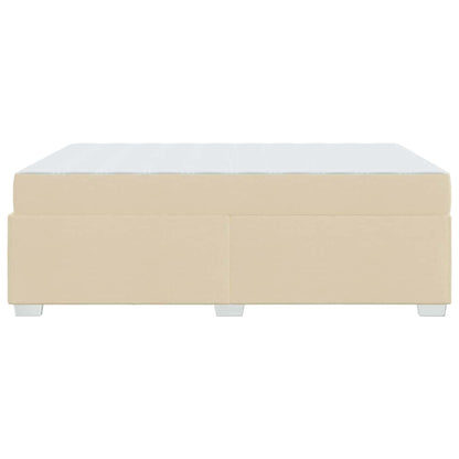 Struttura del letto con materasso Crema 140 x 200 cm Tessuto