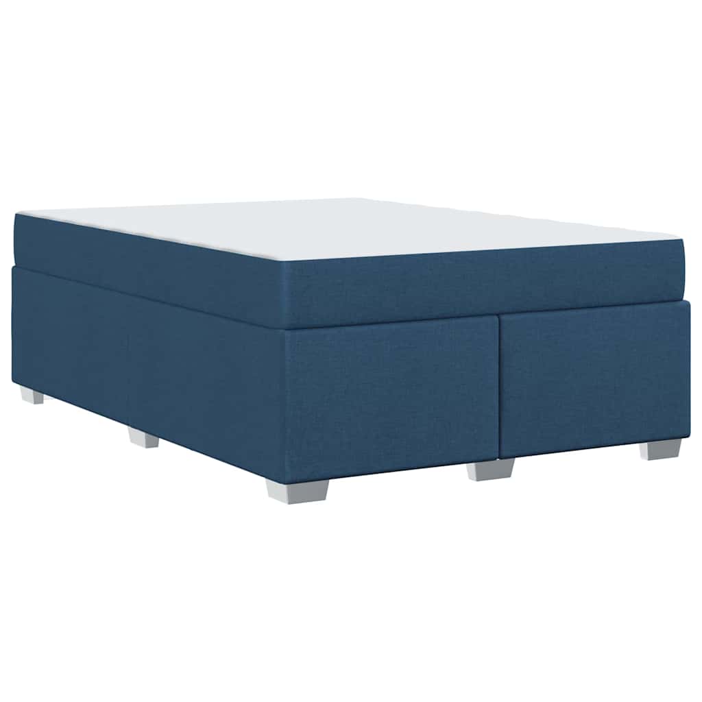 Struttura del letto con materasso Blu 140 x 200 cm Tessuto | homemem39
