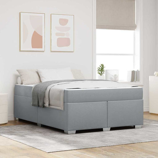 Struttura del letto Grigio chiaro 160 x 200 cm Tessuto