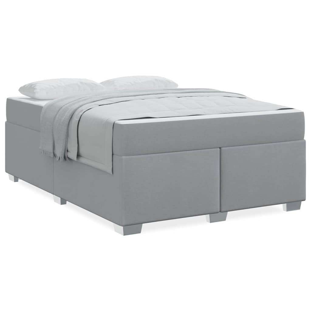 Struttura del letto Grigio chiaro 160 x 200 cm Tessuto