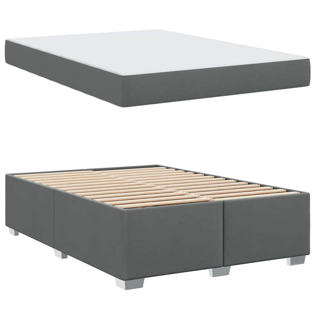 Struttura del letto Grigio scuro 160 x 200 cm Tessuto | homemem39