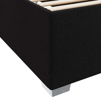 Struttura del letto con materasso Nero 160 x 200 cm Tessuto | homemem39