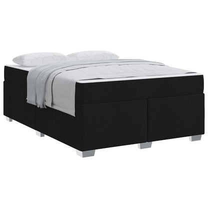 Struttura del letto con materasso Nero 160 x 200 cm Tessuto | homemem39