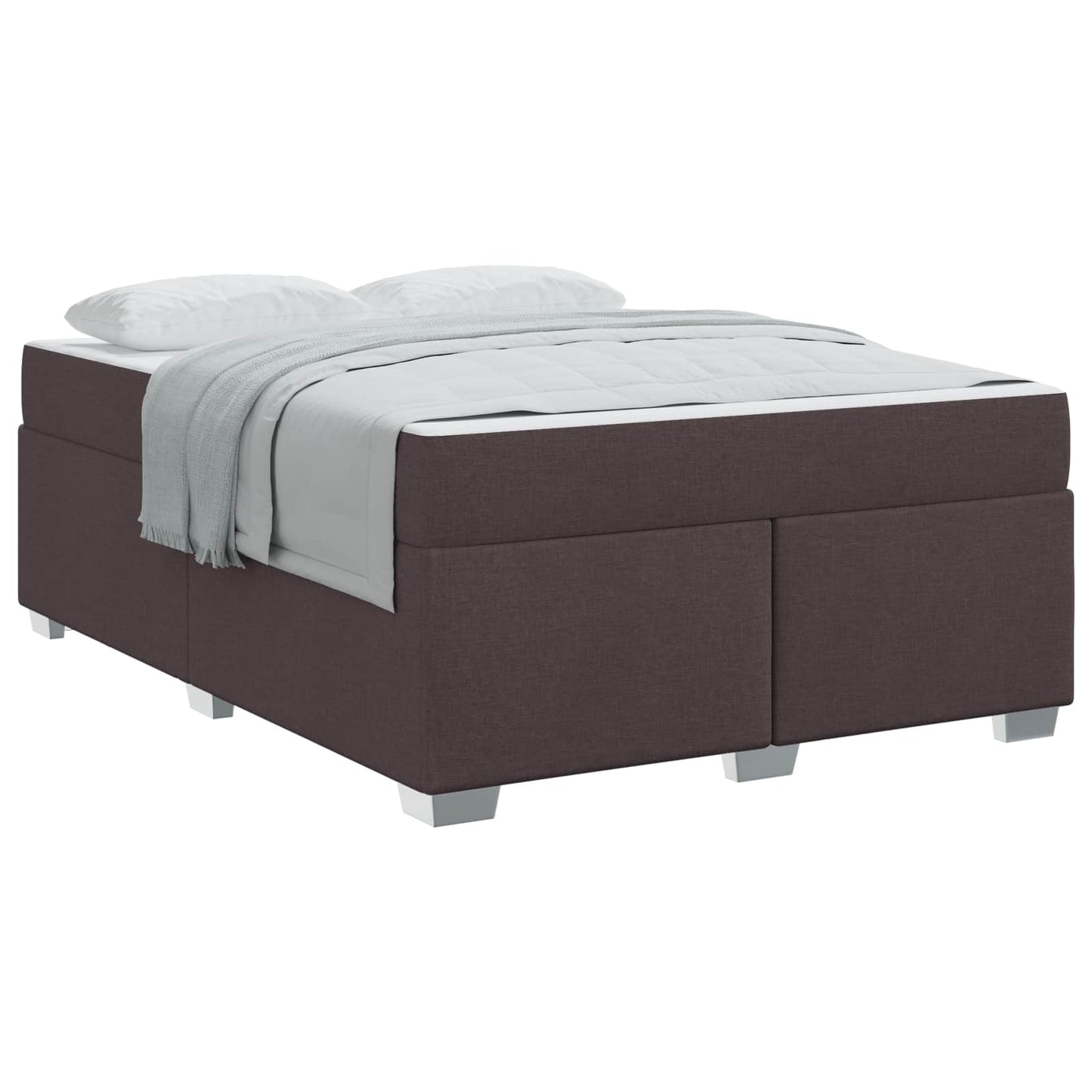 Struttura del letto Marrone Scuro 160 x 200 cm Tessuto | homemem39