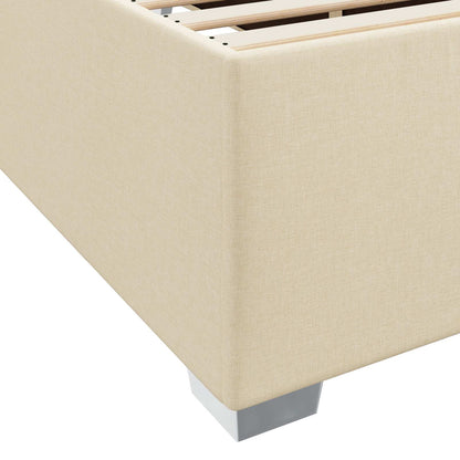 Struttura del letto con materasso Crema 160 x 200 cm Tessuto | homemem39