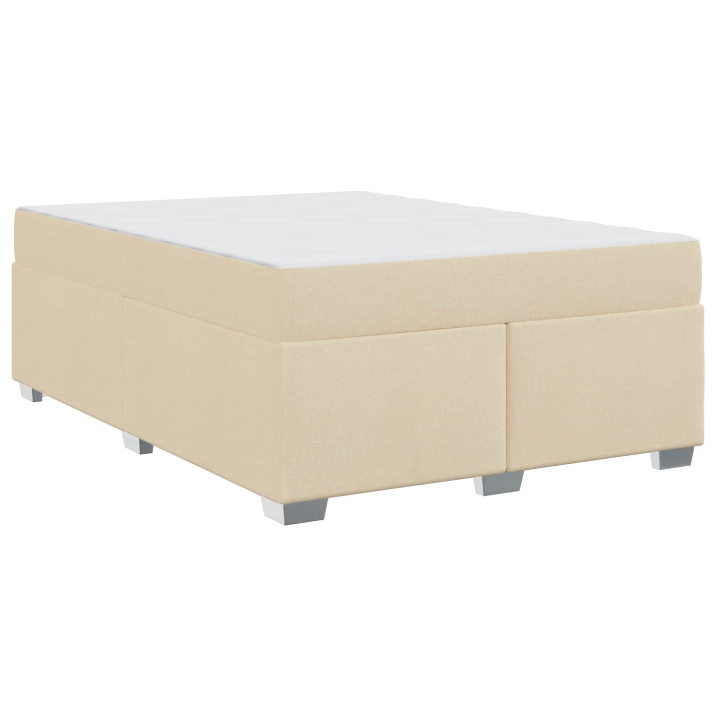Struttura del letto con materasso Crema 160 x 200 cm Tessuto | homemem39