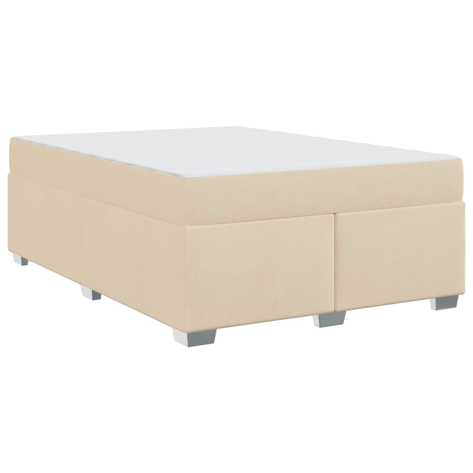 Struttura del letto con materasso Crema 160 x 200 cm Tessuto | homemem39