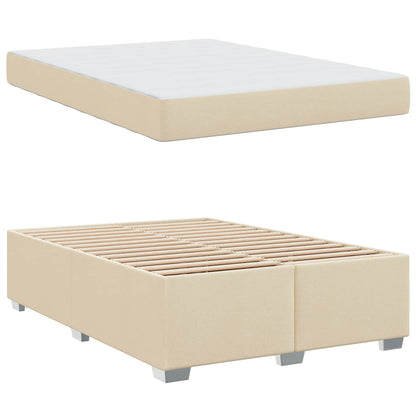 Struttura del letto con materasso Crema 160 x 200 cm Tessuto | homemem39