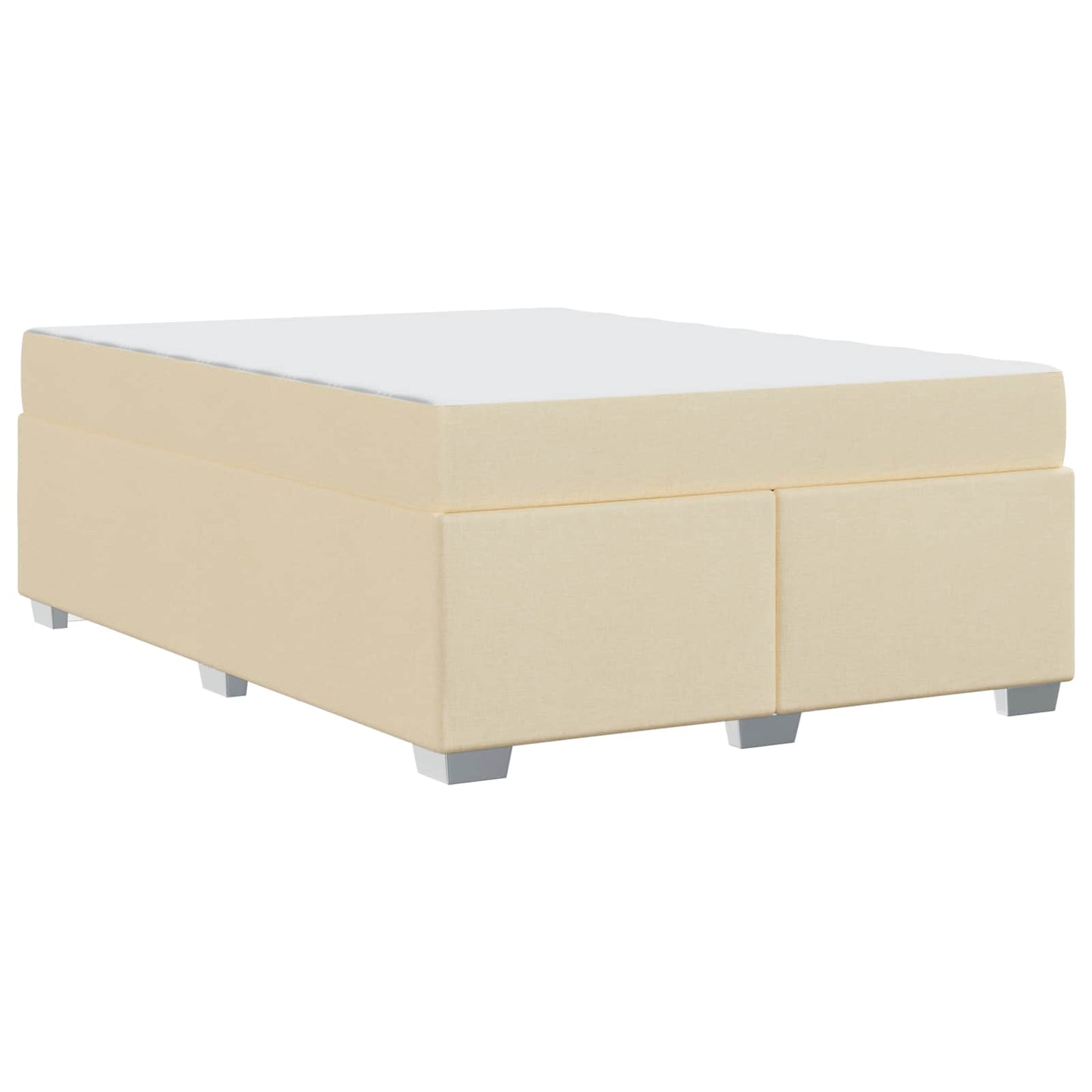 Struttura del letto con materasso Crema 160 x 200 cm Tessuto | homemem39