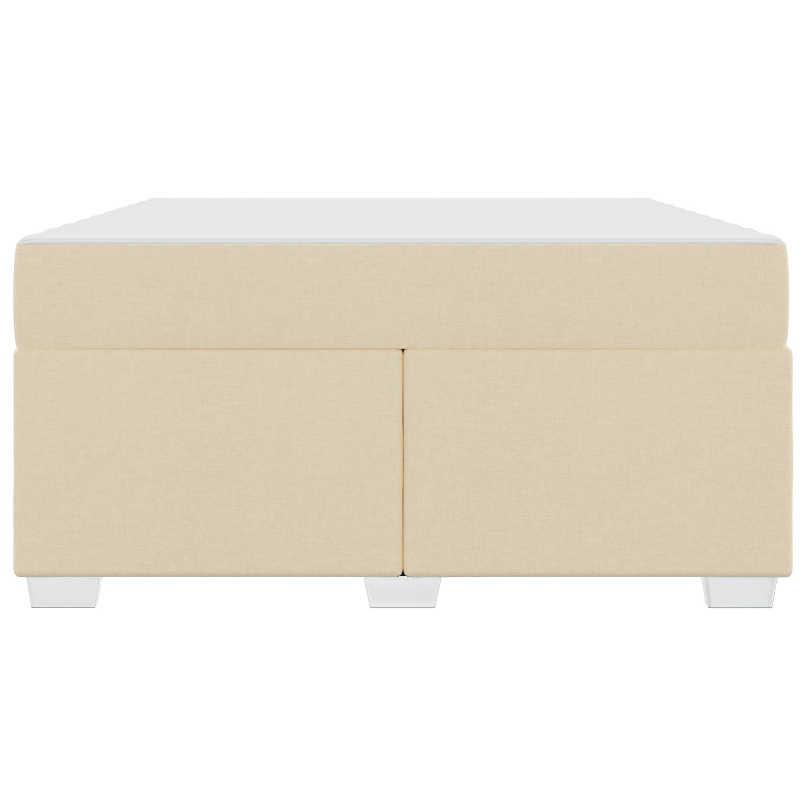 Struttura del letto con materasso Crema 160 x 200 cm Tessuto | homemem39