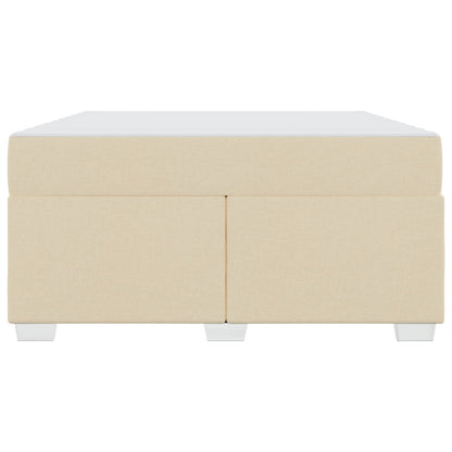 Struttura del letto con materasso Crema 160 x 200 cm Tessuto | homemem39