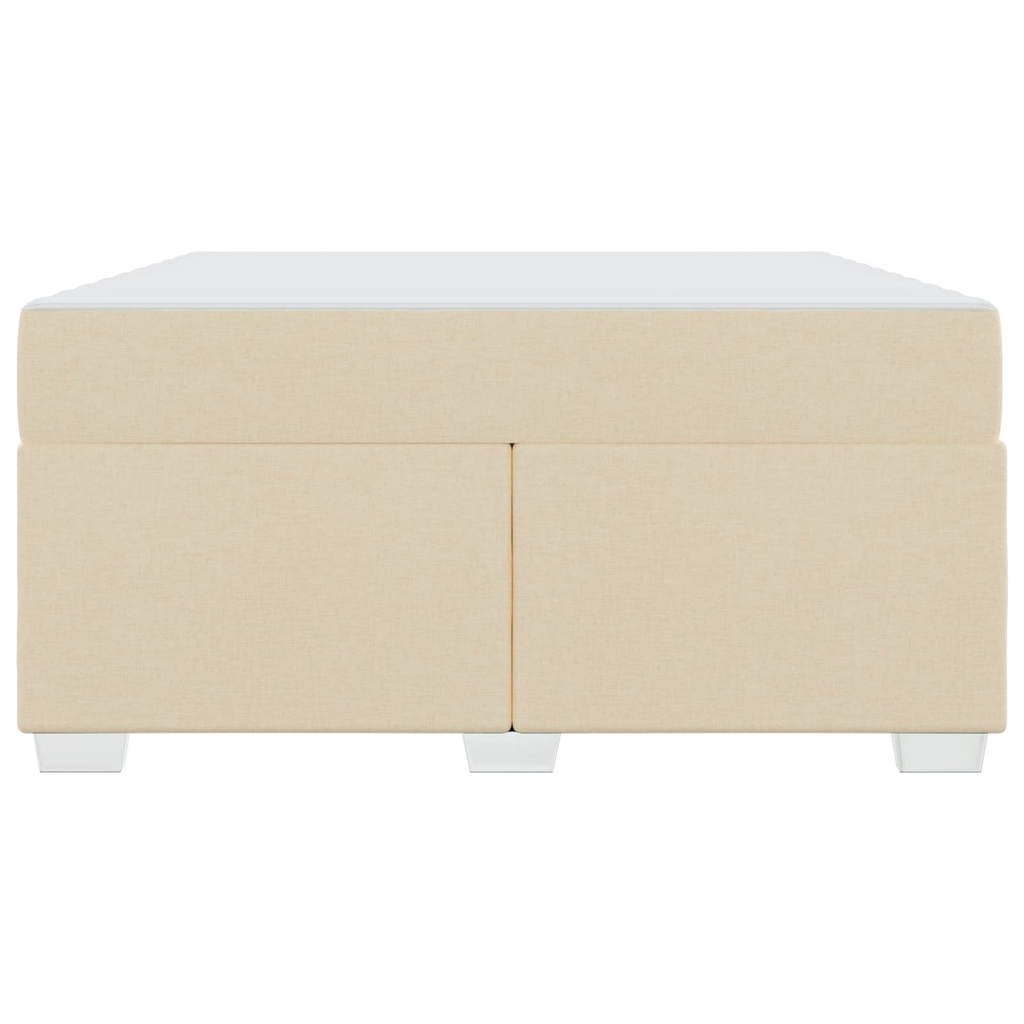 Struttura del letto con materasso Crema 160 x 200 cm Tessuto