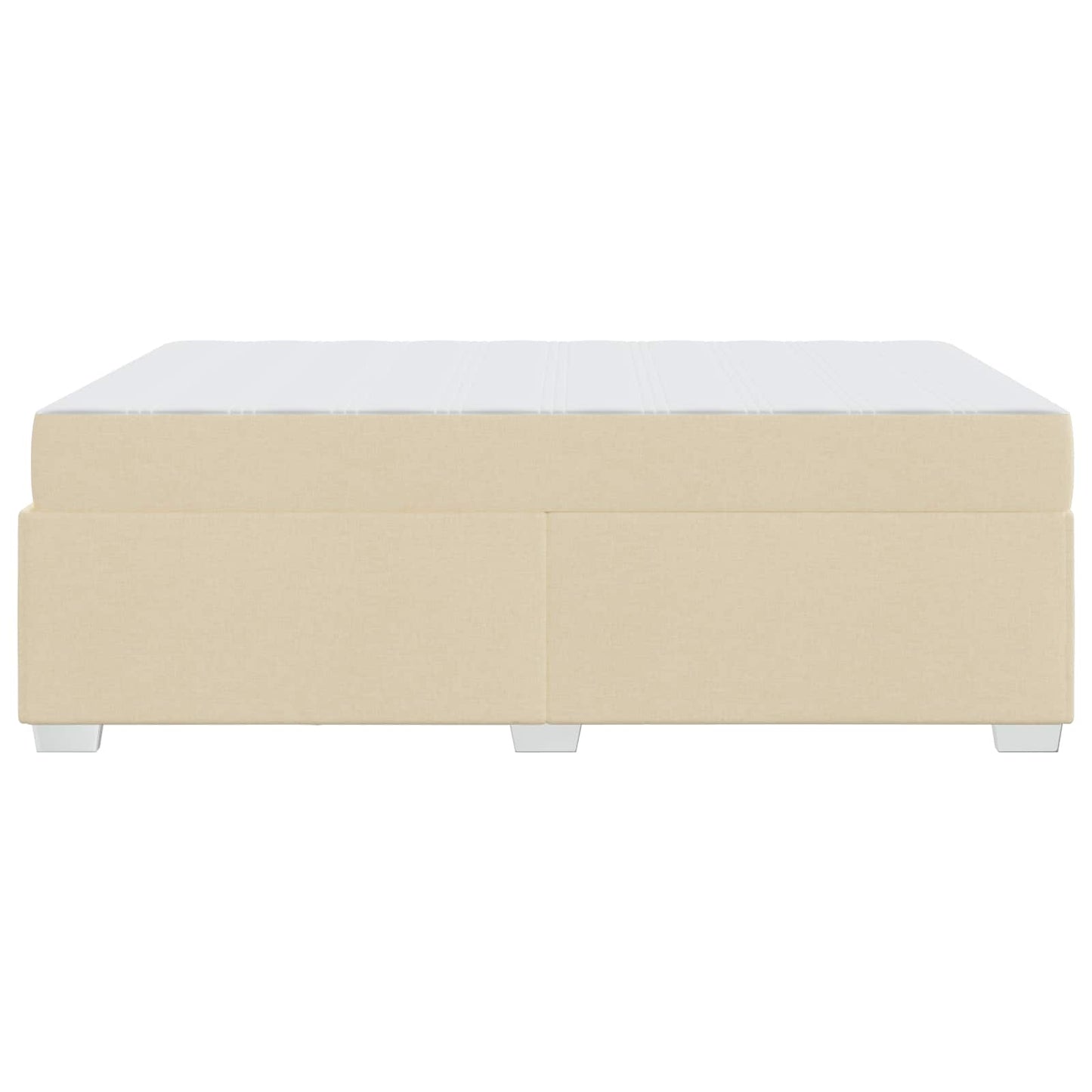 Struttura del letto con materasso Crema 160 x 200 cm Tessuto | homemem39