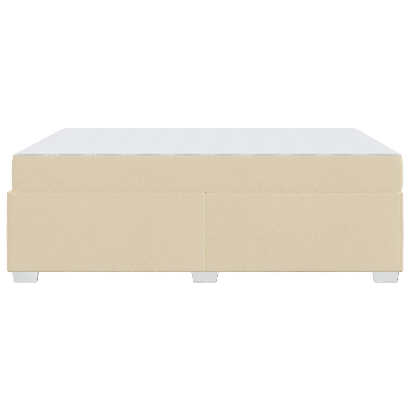 Struttura del letto con materasso Crema 160 x 200 cm Tessuto | homemem39