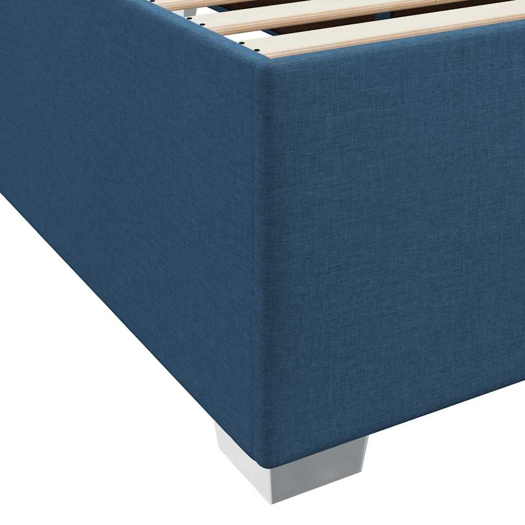Struttura del letto con materasso Blu 160 x 200 cm Tessuto | homemem39