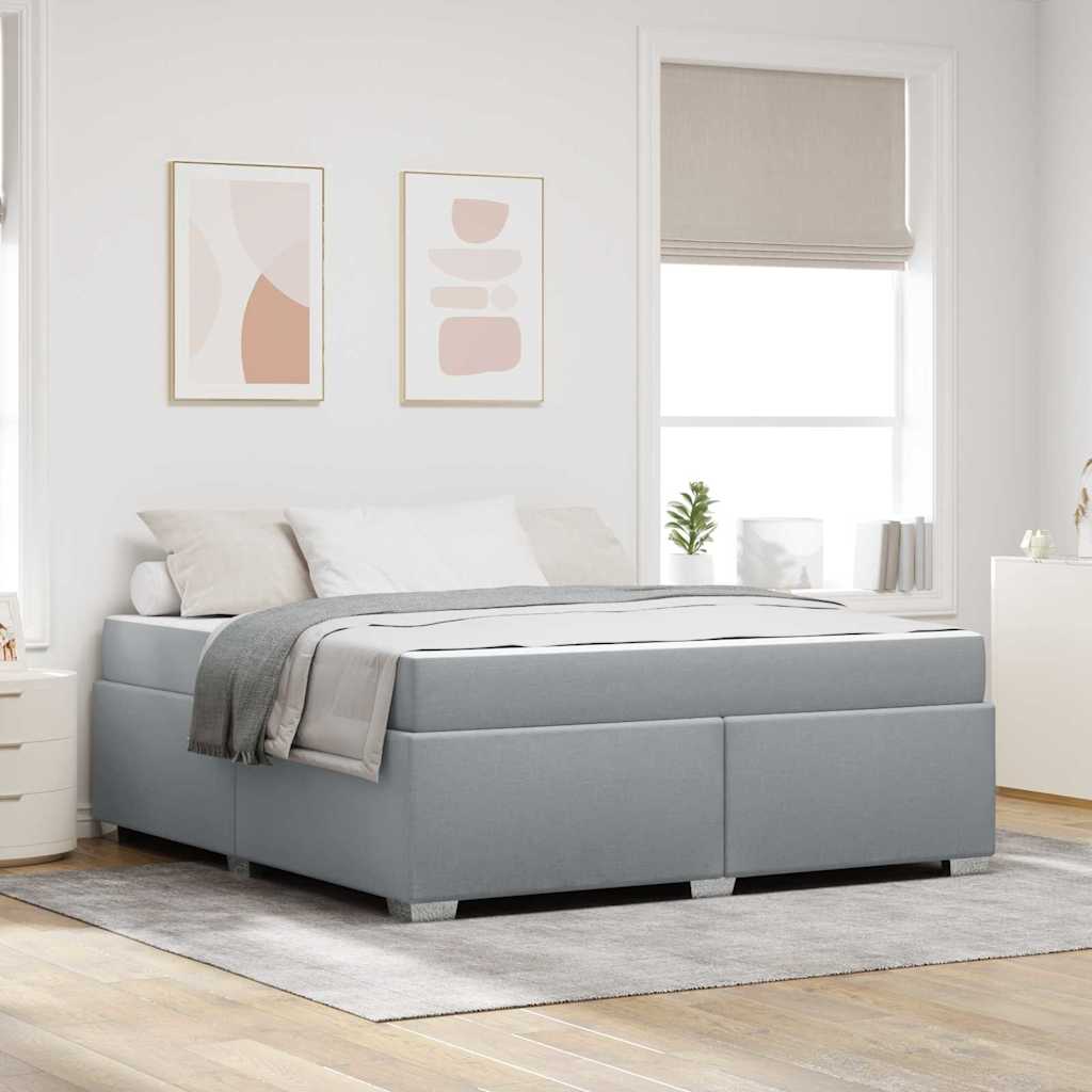 Struttura del letto Grigio chiaro 180 x 200 cm Tessuto - homemem39