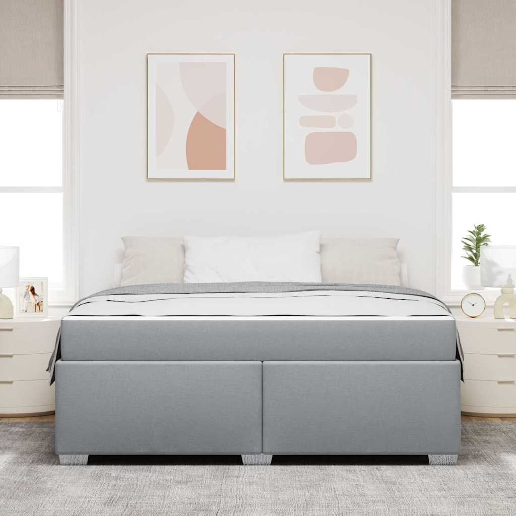 Struttura del letto Grigio chiaro 180 x 200 cm Tessuto - homemem39