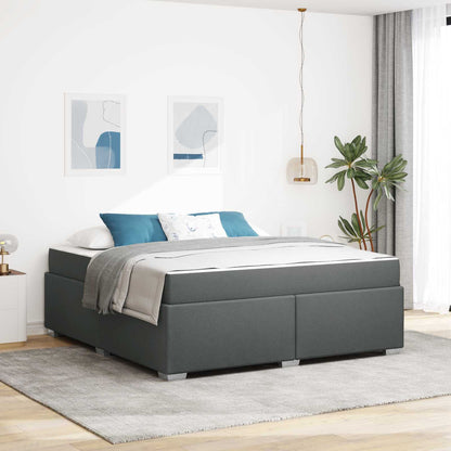 Struttura del letto Grigio scuro 180 x 200 cm Tessuto | homemem39