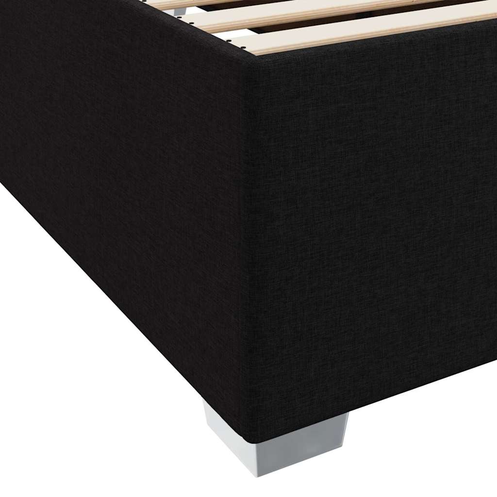 Struttura del letto con materasso Nero 180 x 200 cm Tessuto | homemem39