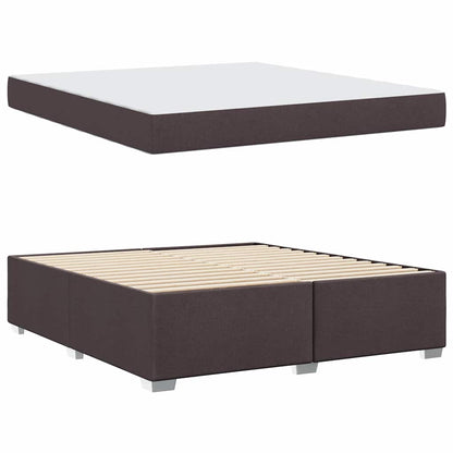 Struttura del letto Marrone scuro 180 x 200 cm Tessuto
