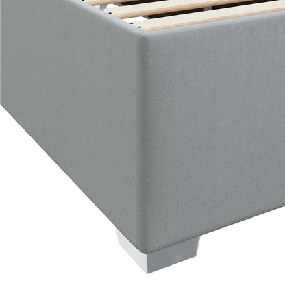 Struttura del letto Grigio chiaro 200 x 200 cm Tessuto - homemem39