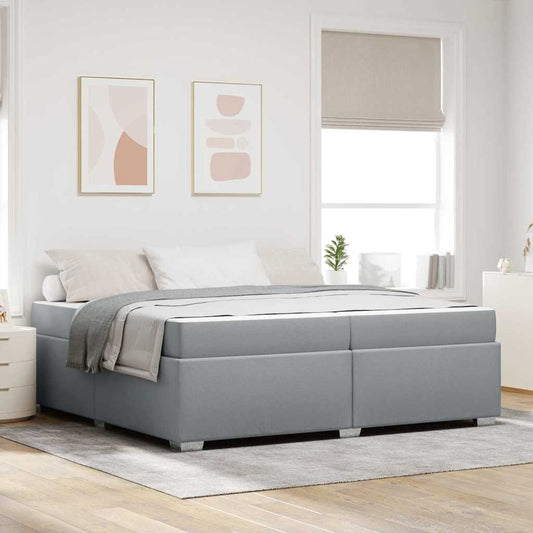 Struttura del letto Grigio chiaro 200 x 200 cm Tessuto
