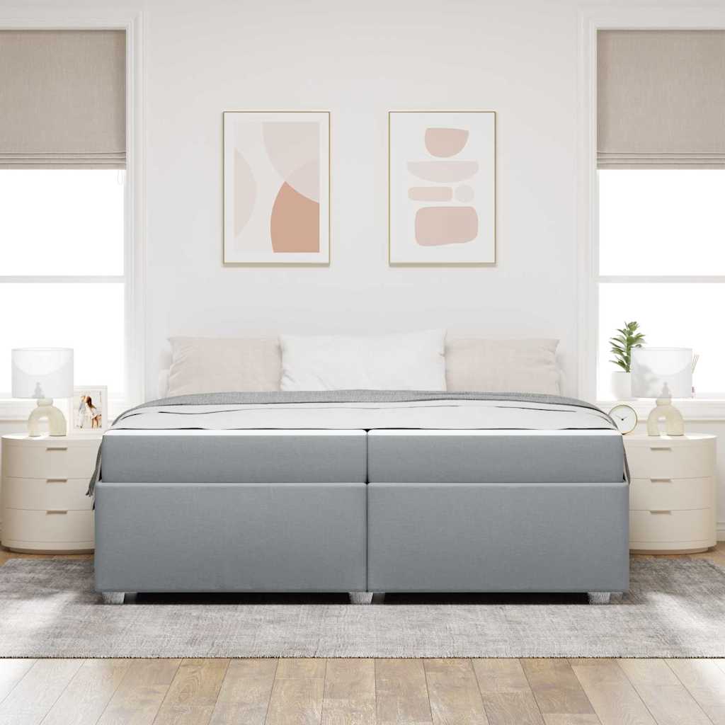 Struttura del letto Grigio chiaro 200 x 200 cm Tessuto