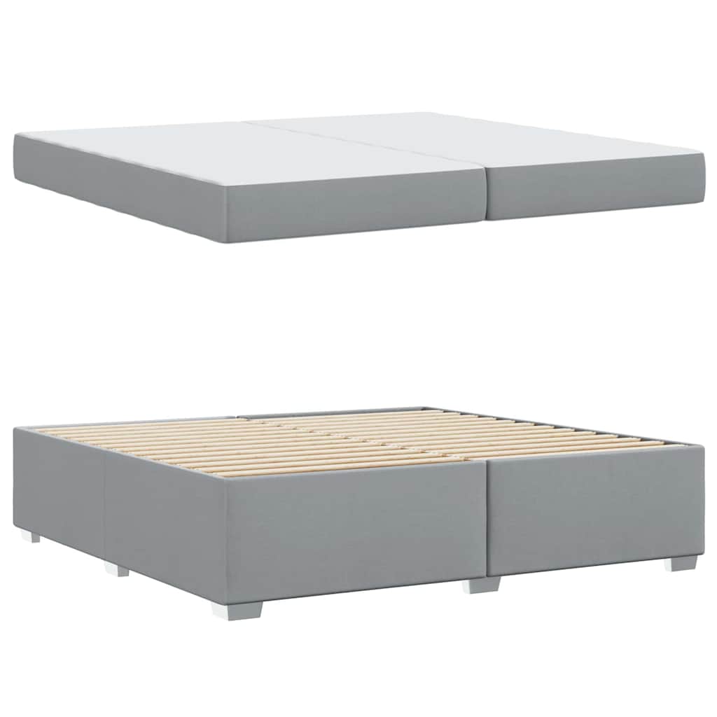 Struttura del letto Grigio chiaro 200 x 200 cm Tessuto