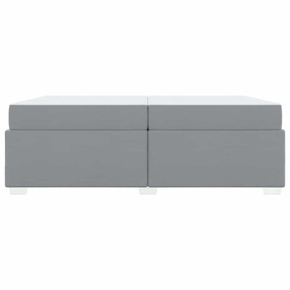 Struttura del letto Grigio chiaro 200 x 200 cm Tessuto