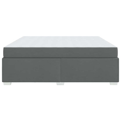 Struttura del letto Grigio scuro 200 x 200 cm Tessuto - homemem39