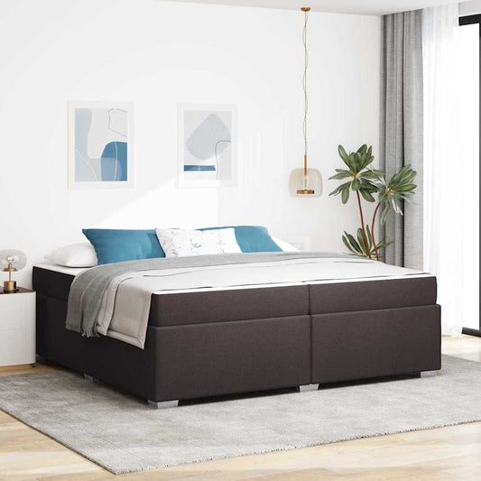Struttura del letto Marrone scuro 200 x 200 cm Tessuto