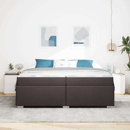 Struttura del letto Marrone scuro 200 x 200 cm Tessuto