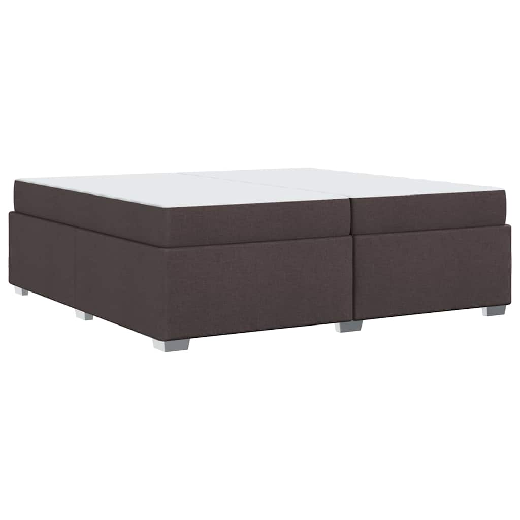 Struttura del letto Marrone scuro 200 x 200 cm Tessuto