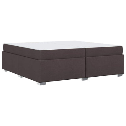 Struttura del letto Marrone scuro 200 x 200 cm Tessuto