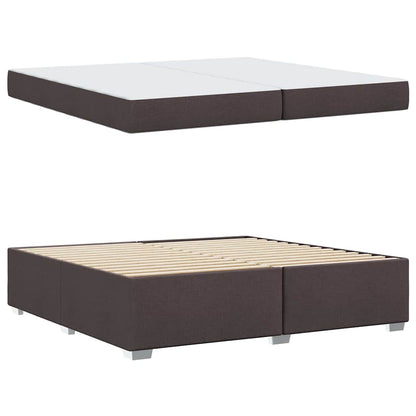 Struttura del letto Marrone scuro 200 x 200 cm Tessuto