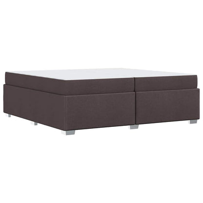 Struttura del letto Marrone scuro 200 x 200 cm Tessuto