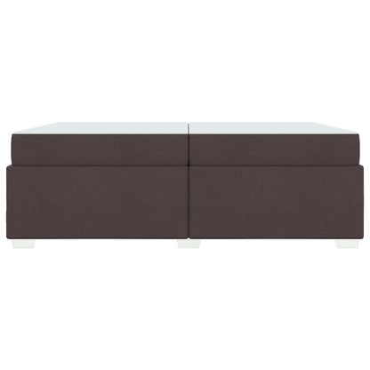 Struttura del letto Marrone scuro 200 x 200 cm Tessuto - homemem39