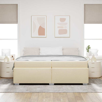Struttura del letto Crema 200 x 200 cm Tessuto