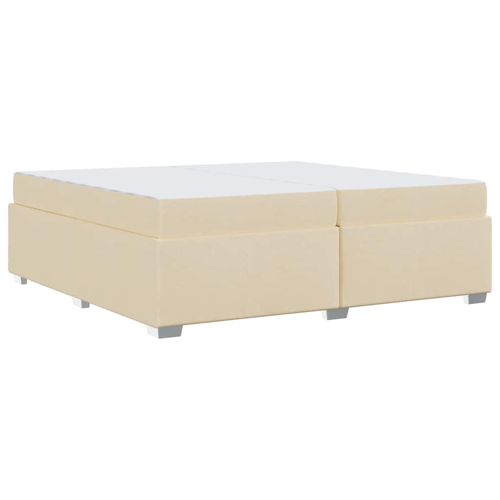 Struttura del letto Crema 200 x 200 cm Tessuto
