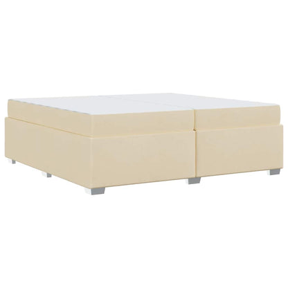 Struttura del letto Crema 200 x 200 cm Tessuto