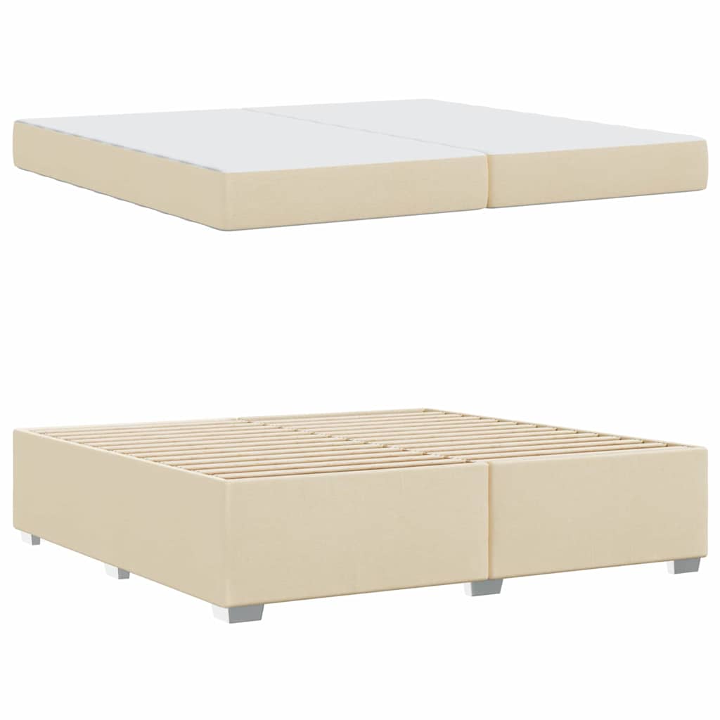 Struttura del letto Crema 200 x 200 cm Tessuto