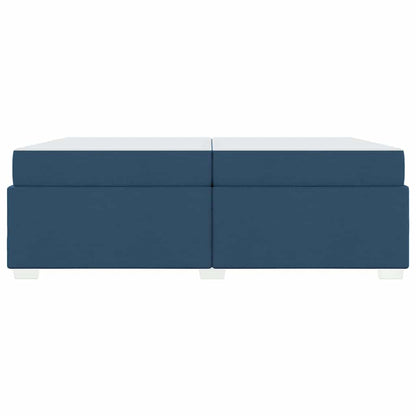 Struttura del letto con materasso Blu 200 x 200 cm Tessuto | homemem39