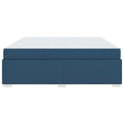 Struttura del letto con materasso Blu 200 x 200 cm Tessuto | homemem39