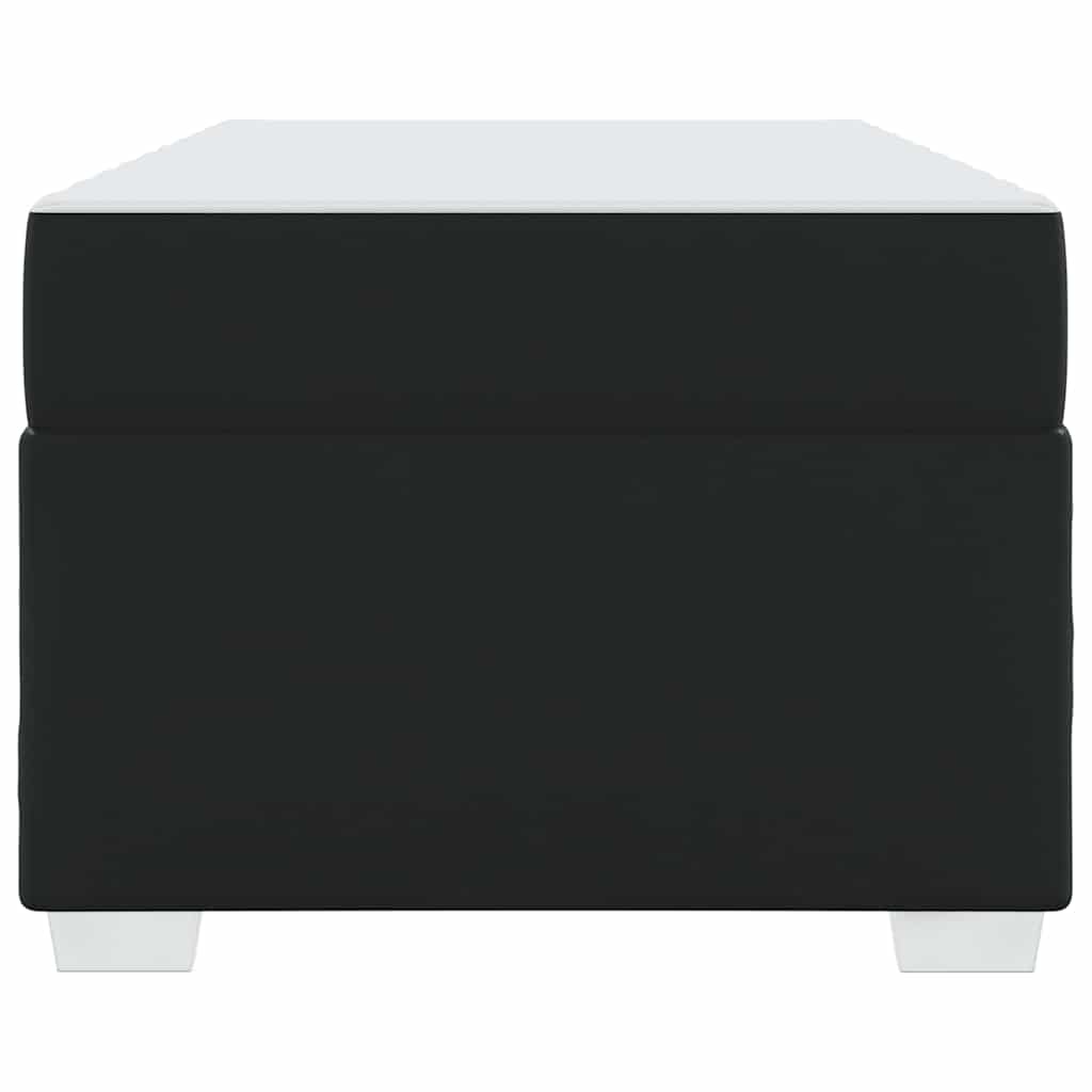 Struttura del letto con materasso Nero 80 x 200 cm Tessuto