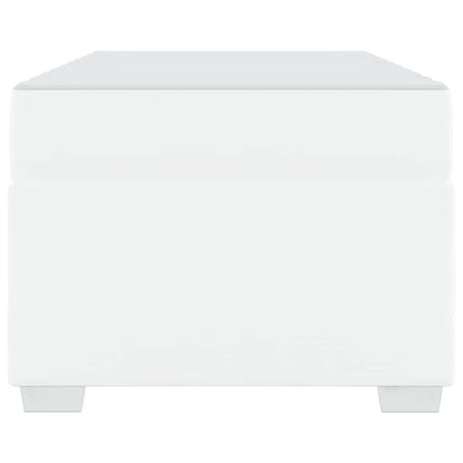 Struttura del letto Bianco 90 x 190 cm Pelle sintetica