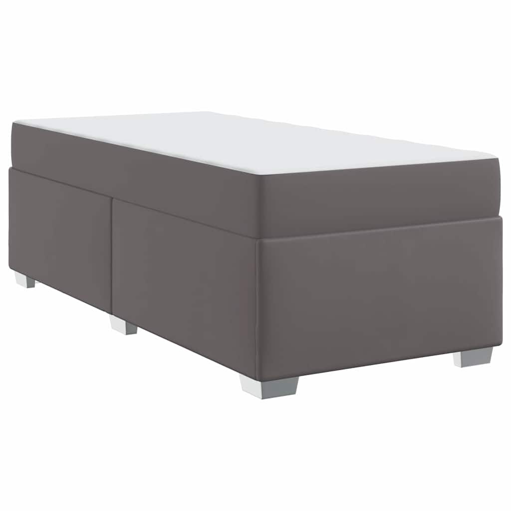 Struttura del letto Grigio 90 x 190 cm Pelle sintetica - homemem39