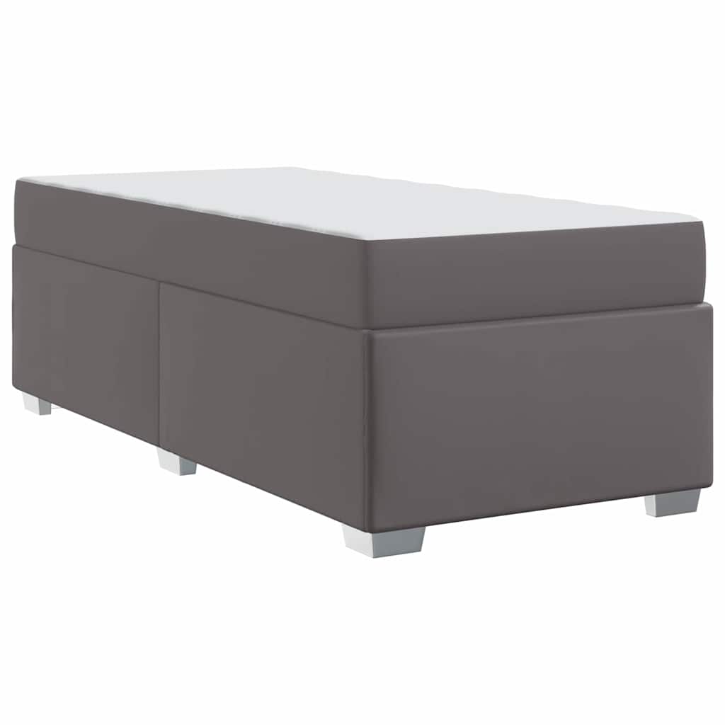 Struttura del letto Grigio 90 x 200 cm Pelle sintetica