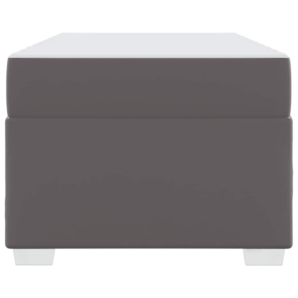 Struttura del letto Grigio 90 x 200 cm Pelle sintetica