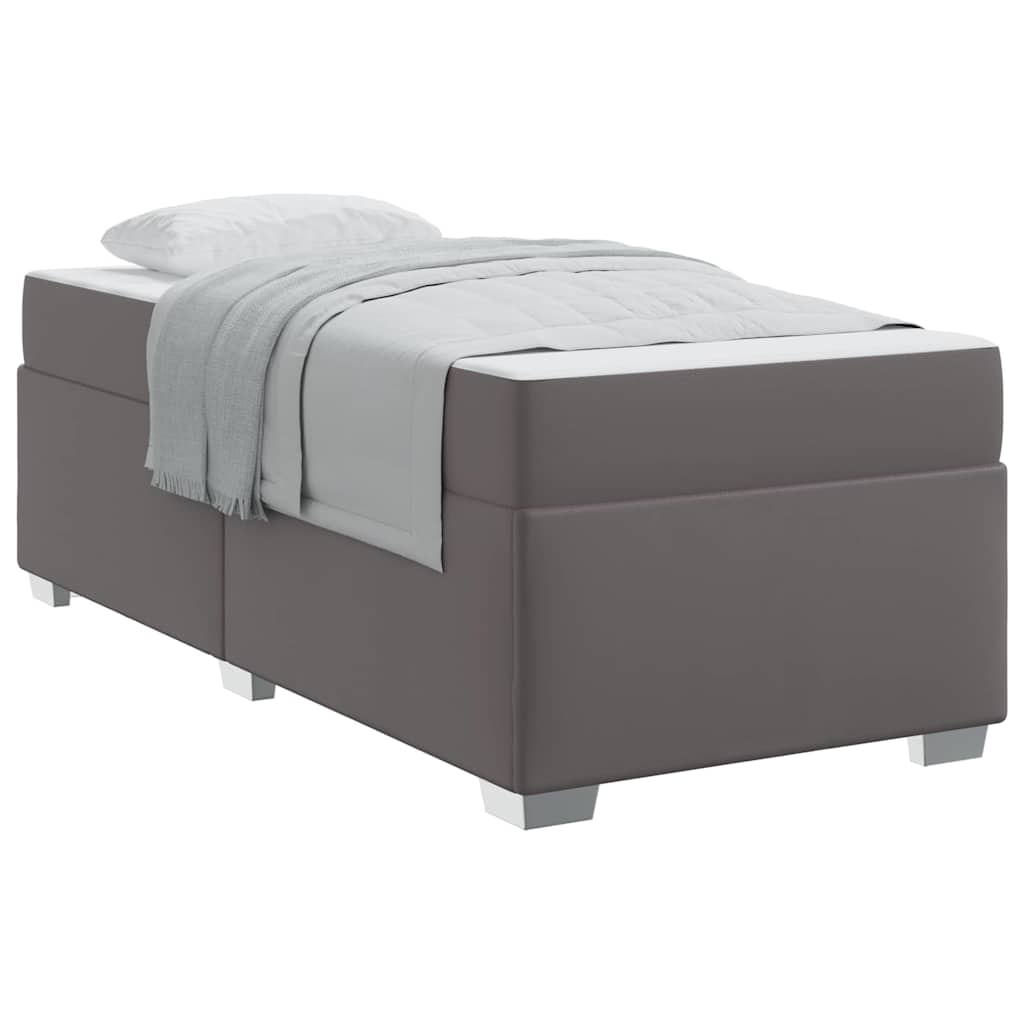 Struttura del letto Grigio 90 x 200 cm Pelle sintetica